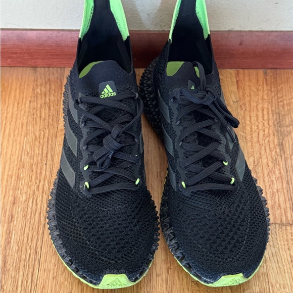 adidas | Shoes | Adidas Mens Black And Neon Green Athletic Shoes | Poshmark
